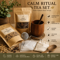 Calm Ritual Tea Set, Ashwagandha and Reishi Herbal Bundle | Self-Care Gift