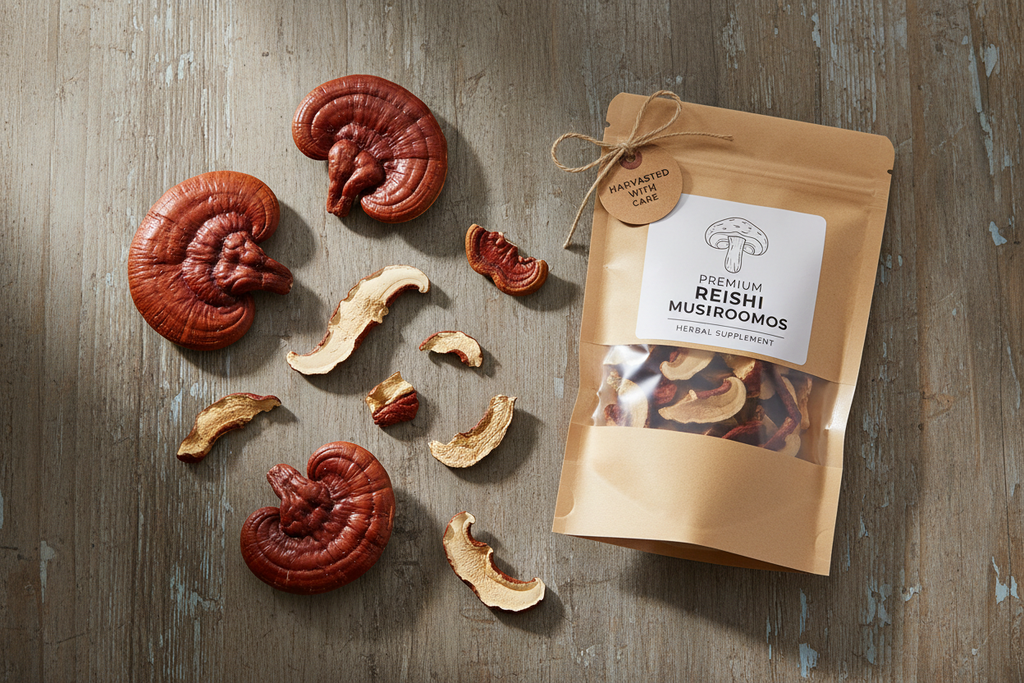 Dried Reishi Mushrooms Product Photo