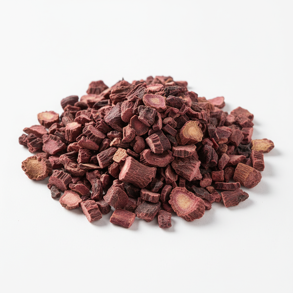 Alkanet root cut and sifted - natural dye and herbal skincare ingredient
