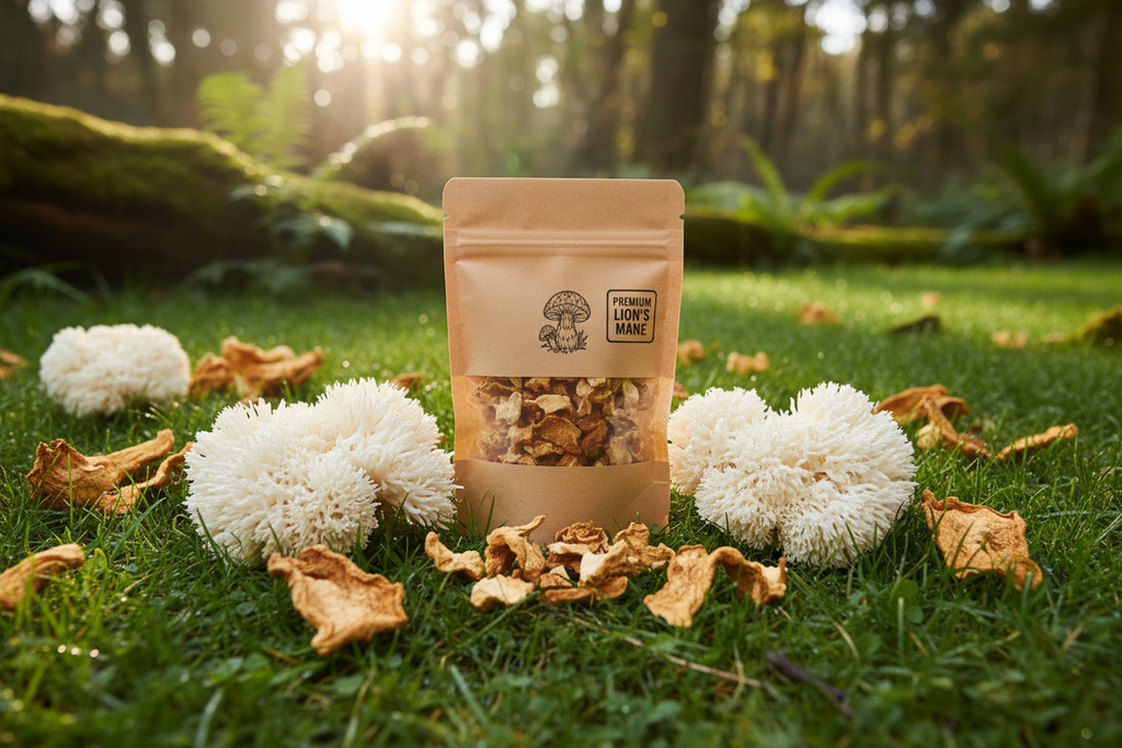 Lion's Mane Mushrooms in Nature