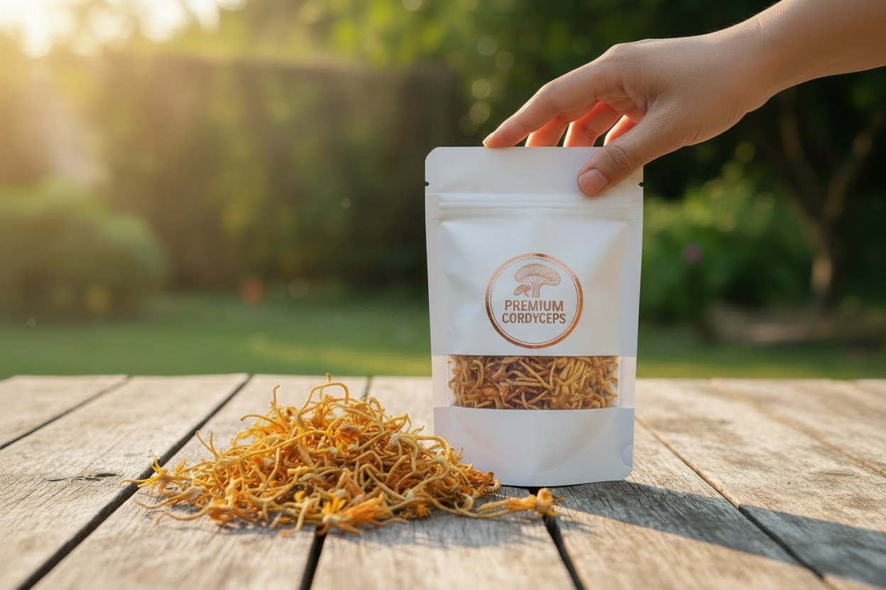 Sun-Dried Cordyceps - White Pouch